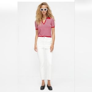 Zara striped knit polo